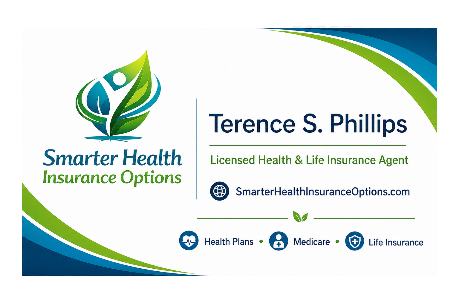 Smarter Health Insurance Options digital business card for insurance guidance